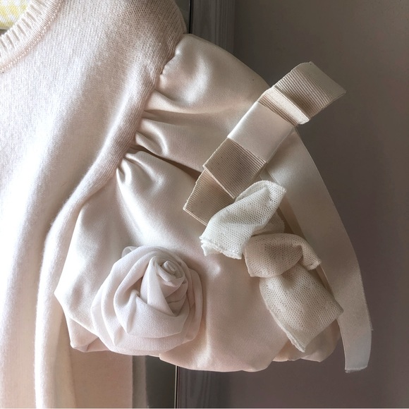 💯NWOT D&G Junior for girls cashmere and silk sweater cardigan in cream color - Picture 3 of 8